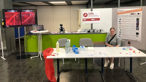 Stand bereit für Besucher